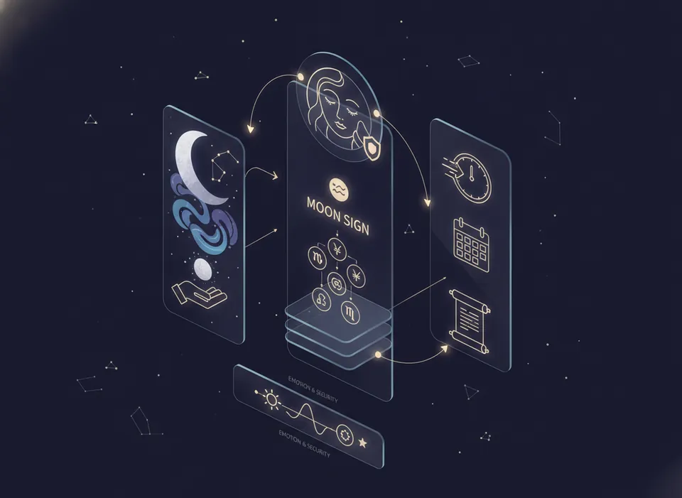 月亮星座：情緒與安全感圖解